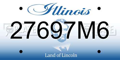 27697M6 Illinois License Plate