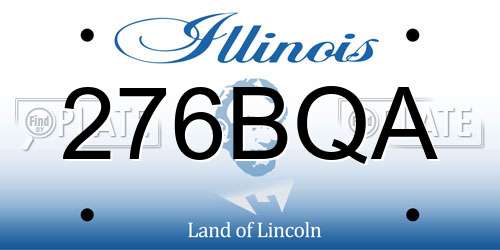 276BQA Illinois License Plate