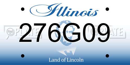276G09 Illinois License Plate