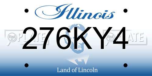276KY4 Illinois License Plate
