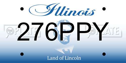 276PPY Illinois License Plate