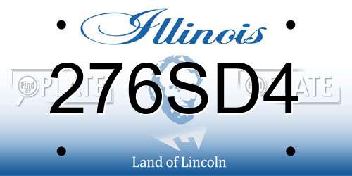 276SD4 Illinois License Plate