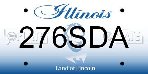 276SDA Illinois License Plate