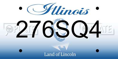 276SQ4 Illinois License Plate