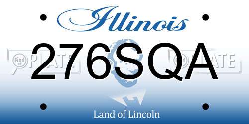 276SQA Illinois License Plate