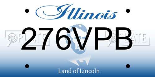 276VPB Illinois License Plate