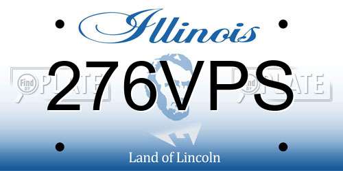 276VPS Illinois License Plate