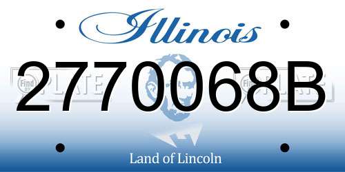2770068B Illinois License Plate