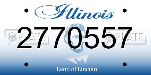 2770557 Illinois License Plate