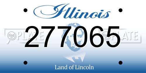 277065 Illinois License Plate