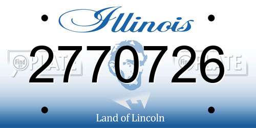 2770726 Illinois License Plate