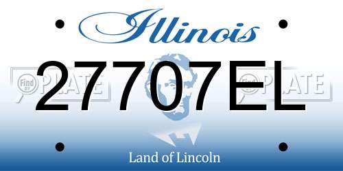27707EL Illinois License Plate