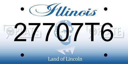 27707T6 Illinois License Plate