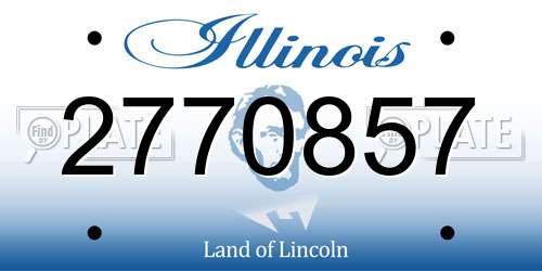 2770857 Illinois License Plate