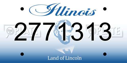 2771313 Illinois License Plate
