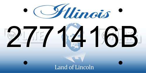 2771416B Illinois License Plate