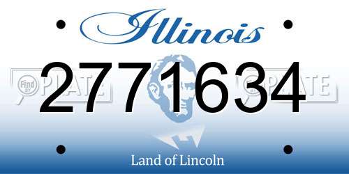 2771634 Illinois License Plate