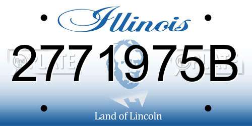 2771975B Illinois License Plate