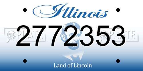 2772353 Illinois License Plate