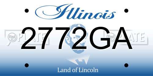 2772GA Illinois License Plate