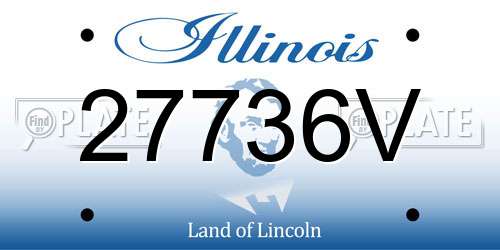 27736V Illinois License Plate