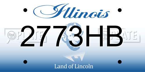 2773HB Illinois License Plate