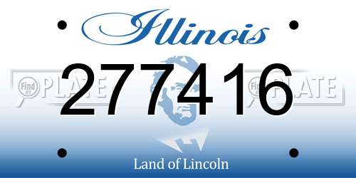 277416 Illinois License Plate