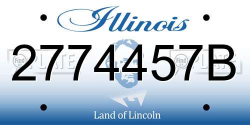 2774457B Illinois License Plate