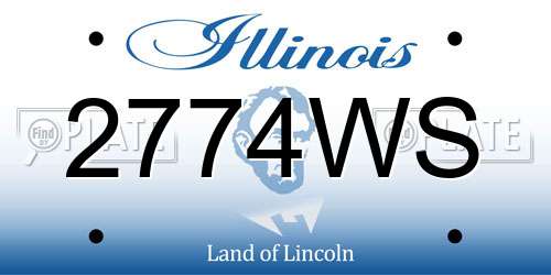 2774WS Illinois License Plate