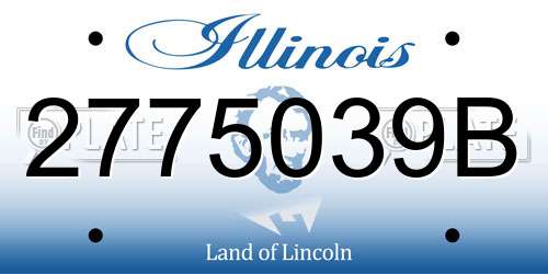 2775039B Illinois License Plate