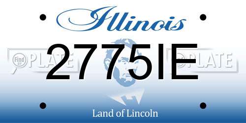 2775IE Illinois License Plate