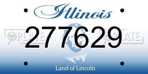 277629 Illinois License Plate