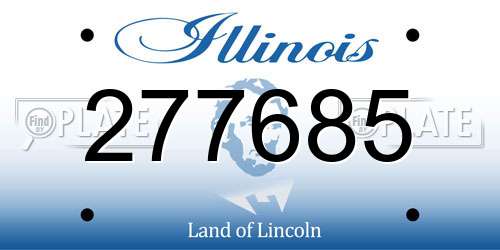 277685 Illinois License Plate