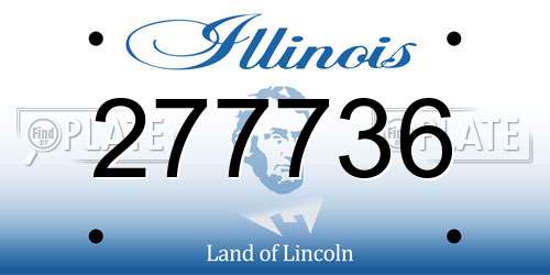 277736 Illinois License Plate