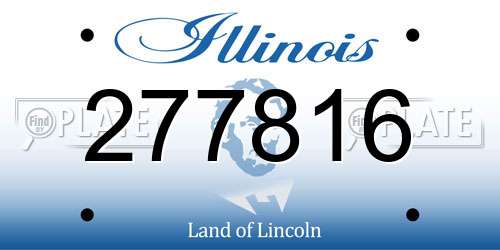 277816 Illinois License Plate
