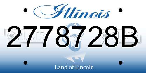 2778728B Illinois License Plate