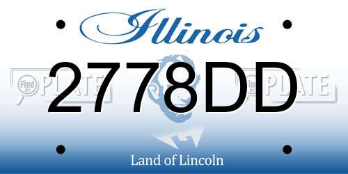 2778DD Illinois License Plate