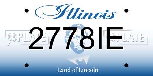 2778IE Illinois License Plate