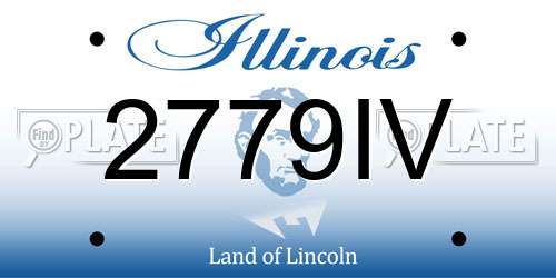 2779IV Illinois License Plate