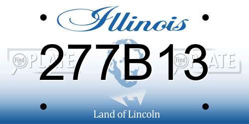 277B13 Illinois License Plate