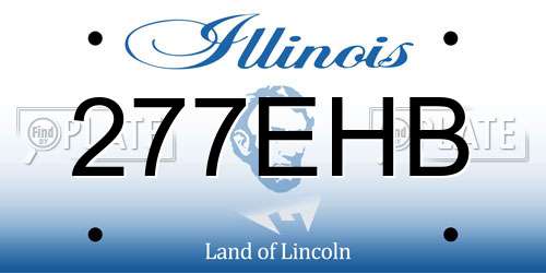 277EHB Illinois License Plate
