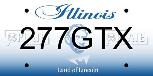 277GTX Illinois License Plate