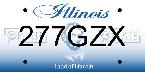 277GZX Illinois License Plate