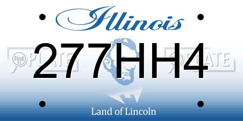 277HH4 Illinois License Plate