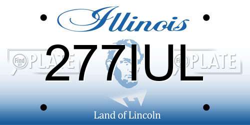 277IUL Illinois License Plate