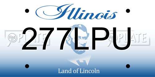 277LPU Illinois License Plate