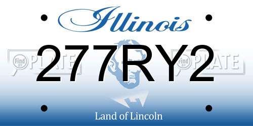 277RY2 Illinois License Plate