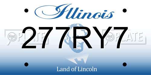 277RY7 Illinois License Plate