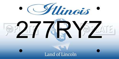277RYZ Illinois License Plate
