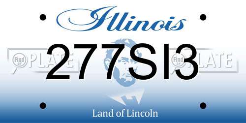 277SI3 Illinois License Plate